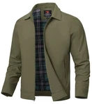 YSENTO Herren Jacke Bomberjacke Sommer Leichte Übergangsjacke Fliegerjacke Windbreaker Blouson Jacke Grün
