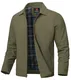 YSENTO Herren Jacke Bomberjacke Sommer Leichte Übergangsjacke Fliegerjacke Windbreaker Blouson Jacke(Grün,L)