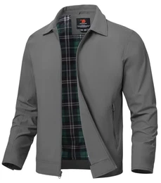 Herren Jacke Bomberjacke Sommer Leichte Übergangsjacke Fliegerjacke Windbreaker Blouson Jacke(Dunkelgrau,S)