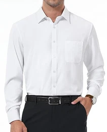 Hemd Herren Langarm Business Hemd Herren Slim Fit Unifarben Freizeithemd Bügelfreie Hemden Oberhemden Herren