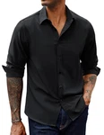 PJ PAUL JONES Hemd Herren Langarm Business Regular Fit Schwarz