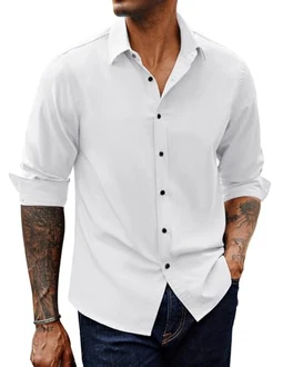 PJ PAUL JONES Hemd Herren Langarm Business Regular Fit Weiß
