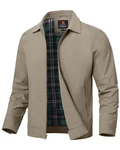 donhobo Herrenjacke Leicht Übergangsjacke Bomberjacke Khaki