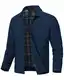 donhobo Herren Jacke Leichte Freizeit Übergangsjacke Sommer Bomberjacke Outdoor Sportjacke Full Zip Up Blousonjacke mit Innentasche, Marine, M