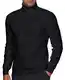 DEMEANOR Rollkragenpullover Herren Waffle Sweater Herren Langarm Pullover für Herren Warm Herren Pullover Winter Baumwolle Strick