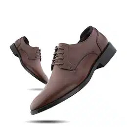 Derby Schuhe Herren Anzugschuhe Halbschuh Lederschuhe Business Schuhe Oxford Hochzeitsschuhe Brogues Schnürhalbschuhe Formale 4-Braun 41