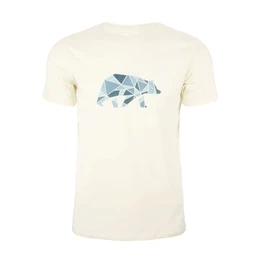 Espenson T-Shirt mit stylischem Bär Brustlogo Rundhals für Herren, Farbe:beige, Größe:S