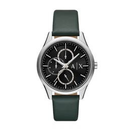 Herren Analog Quarz Uhr mit Leder Armband AX1883