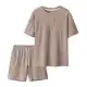 Jogginganzug Herren Set Mode Anzug Sommer Outfits Herren Traningsanzuganzug Freizeit Sportanzug Strand Outfit Sommer Outfit Herren Leinenanzug Freizeitanzug Sommer Sport Kleidung Männer（Beige，M）
