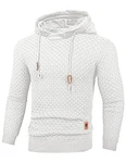 TARAINYA Kapuzenpullover Herren Langarm Hoodie Casual Sweatshirt Kordelzug Pullover Hoody Weiß