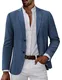PJ PAUL JONES Sakko Herren Sportlich Modern Freizeit Anzugjacke 2 Knöpfe Business Blazer (Blau, M)
