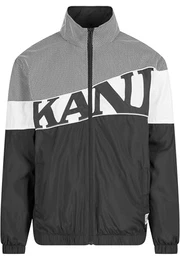 Herren KM242-011-2 Wavy Retro Block Trackjacket M Black/White