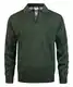 Yukirtiq Herren Pullover Strickjacke mit Reißverschlusskragen Strickpullover Feinstrick mit Brusttasche Langarm Sweatjacke mit Fleece gefüttert Winter Sweatshirt, Grün, XL