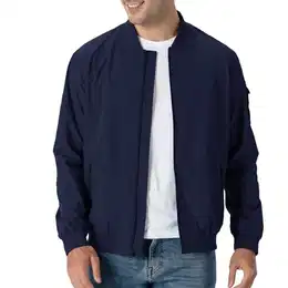 Bomberjacke Herren Blouson jacke Übergangsjacke Leichte Fliegerjacke Herbst Male Freizeit Outdoor Jacken-Marineblau M