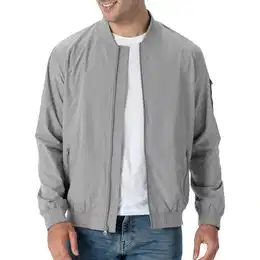 Bomberjacke Herren Blouson jacke Übergangsjacke Leichte Fliegerjacke Herbst Male Freizeit Outdoor Jacken-Hellgrau M