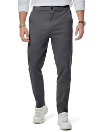 Herren Chino Hose Casual Chinohose Baumwolle Freizeithose Arbeitshose Stretch Outdoorhose Pants Trousers Business grau M