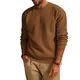 PJ PAUL JONES Herren Langarm Strickpullover mit Rundkragen Winterpullover Sweater Braun M