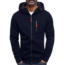 Hoodie Sweatjacke Herren Zip Up Langarm Kapuzenjacke mit Kapuze Reißverschluss Kapuzenpullover Casual Sport Sweatshirt Winter Kapuzenpulli Pullover Sportjacke Jacke