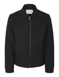 Male Jacke Reißverschluss Wollgemisch