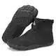 Mishansha Barfußschuhe Herren Winterschuhe Damen Warm Gefüttert Winterstiefel für Rutschfeste Fitnessschuhe Winter Outdoor Unisex Schwarz 41 EU