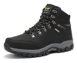 ARRIGO BELLO Winterschuhe Herren Schneestiefel Winterstiefel Warm Gefütterte Stiefelette Arbeitsschuhe Arbeitsstiefel Wandern Arbeiten Schwarz