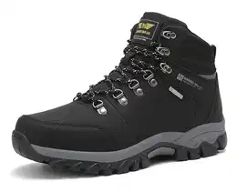 Winterschuhe Herren Schneestiefel Winterstiefel Warm Gefütterte Stiefelette Arbeitsschuhe Arbeitsstiefel Wandern Arbeiten 41-46(G1 Schwarz,43)