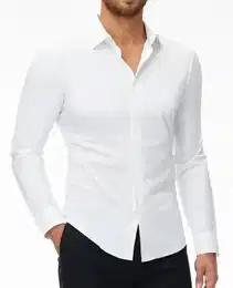 Stretch Hemd Herren Langarm Hemden Herren Slim fit Businesshemd Bügelfrei Freizeithemd