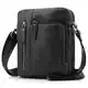 ekavale Umhängetasche Herren Leder - Schultertasche für Männer (Schwarz)