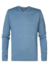 - Feinstrick-Pullover mit V-Ausschnitt Atka Grau L