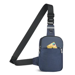 Sling Chest Crossbody Bag, Wasserdicht Umhängetasche Brusttasche Schultertasche Herren Damen - Handytasche mit RFID-blockierende Reißverschlusstasche Geeignet für Outdoor-Sport und Wandern