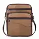 Umhängetasche Herren Schultertasche Leder Tasche Vintage Herrentasche zum Umhängen Shoulder Bag Men Crossbody Handytasche Messenger Bag für Arbeit Reise Alltagsleben (Dunkelbraun Umhängetasche)