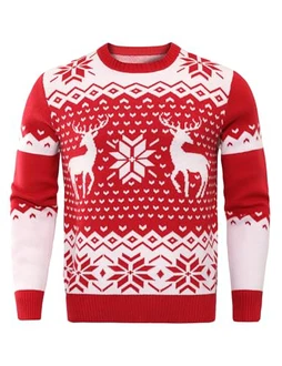 Demigimi Weihnachtspullover Herren Strickpullover Christmas Sweater Weihnachtspulli Weihnachten Pullover Hoodie Sweatshirt