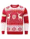 Demigimi Weihnachtspullover Herren Strickpullover Christmas Sweater Weihnachtspulli Weihnachten Pullover Hoodie Sweatshirt