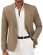 COOFANDY Lässiger Herren-Sportmantel, leichter Blazer mit zwei Knöpfen, schmale Passform, Business-Jacken, Braun, M