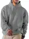 Elegancity Hoodie Herren Kapuzenpullover Langarm Pullover Einfarbig Sweatshirts Basic Sweat Hoodie Baumwolle Winter Casual Grau M