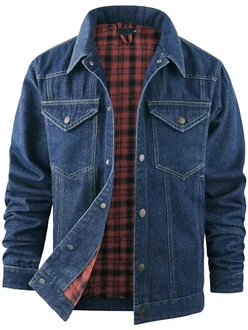 Mr.Stream Jeansjacke Herren Western Sommerjacke Cowboy Übergangsjacke Denim Trucker Jacken mit Druckknopf (3270)