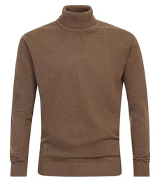 Rollkragenpullover Uni 302 braun 4XL