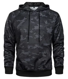 Herren Pullover Fleece Sweatshirt Camouflage Hoodies, camouflage, M