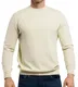 Fioboc Herren Pullover Tops Winter Gestrickte Rundhalspullover Langarm Weiche Warme Mock Neck Klassische Casual Strickwaren Pullover für Männer, Grau weiß L