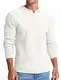 Sailwind Herren Strickpullover Mit Polokragen Pullover Männer Langarmshirt Knopfleiste Freizeit Pulli Basic Poloshirt (Weiß, M)