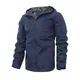Generisch Regenjacken Für Herren, mit Kapuze Wasserdicht Winddichter Trenchcoat Regenjacke Atmungsaktiv Sommer Leichte Übergangsjacke Raincoat Wandern Dünne Regenmantel Regenparka Regatta Windbreaker