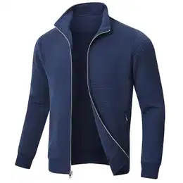 Jacke Herren übergangsjacke Winter Karierten Jacquard Alltag Freizeit Leicht Jacken mit Reißverschlusstasche Marine M