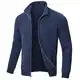 Huayuzh Jacke Herren übergangsjacke Winter Karierten Jacquard Alltag Freizeit Leicht Jacken mit Reißverschlusstasche Marine M