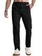 Elegancity Herren Chinohose Schwarz Stretch Freizeithose Regular Fit Stoffhose Anzughose Einfarbig 60% Baumwolle Passform Mit Bundgummi M