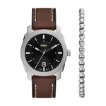 FOSSIL Uhr 'Machine' braun/dunkelgrau/silber (FS6081SET)