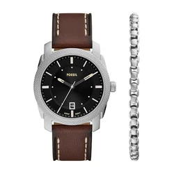 FOSSIL Uhr 'Machine' braun/dunkelgrau/silber (FS6081SET)