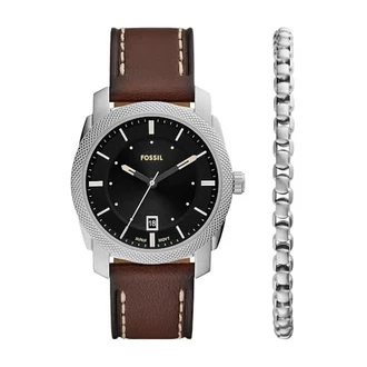 FOSSIL Uhr 'Machine' braun/dunkelgrau/silber (FS6081SET)