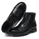 SL-Saint Handgemachte weiche Zehe Herren Klassische Stiefel Wasserdicht-Leder Kuhfell/Wolle Mode Winterschuhe (Schwarz Wollfutter, Erwachsene, Herren, 41, Numerisch, EU Schuhgrößensystem, M)