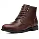 SL-Saint Handgemachte weiche Zehe Herren Klassische Stiefel Wasserdicht-Leder Kuhfell/Wolle Mode Winterschuhe (Braun Lederfutter, Erwachsene, Herren, 41, Numerisch, EU Schuhgrößensystem, M)