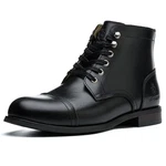 SL-Saint Handgemachte weiche Zehe Herren Klassische Stiefel Wasserdicht-Leder Mode Winterschuhe Kuhfell/Wolle/Schwarz